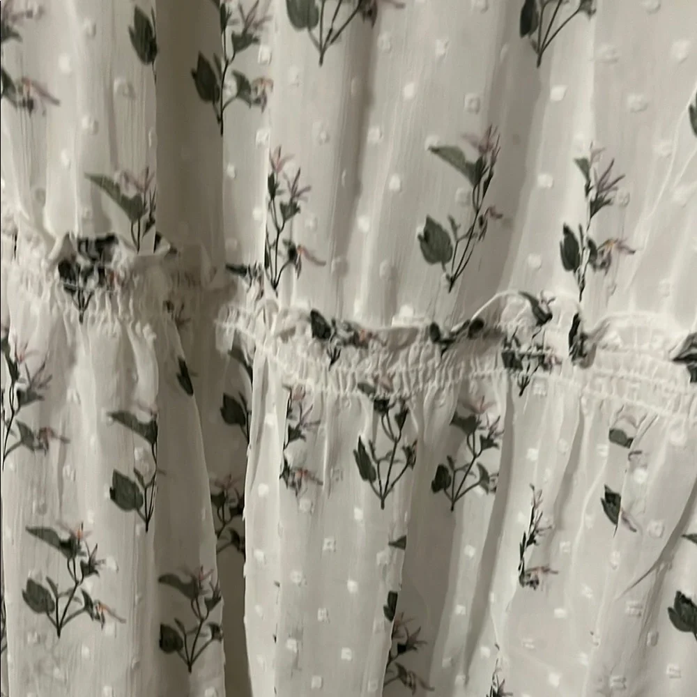 o.p.t White and Green Tiered Ruffled Sundress - Picture 5 of 12